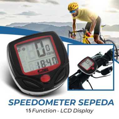 SunDING Speedometer Sepeda 15 Function LCD Display Bicycle