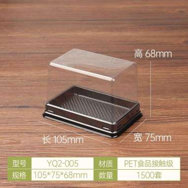 10pcs Tray mika mini Kotak Premium dus box mika slice cake kue potong - mika biasa ktak