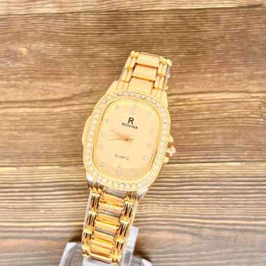 Jam Tangan Wanita Stylish Cantik Kotak Simpel Rantai Steinless Bonus Baterai Cadangan NB775159 Jam d