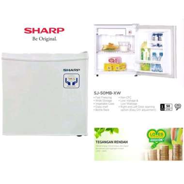 SHARP Kulkas Mini Bar Portabel 50 Liter Low Watt SJ-50MB-XM Garansi Resmi