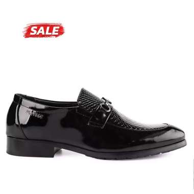 PLAYBOY SEPATU PANTOFEL PRIA ORIGINAL FORMAL SLIP ON KULIT ASLI ORI HITAM BLACK PL15