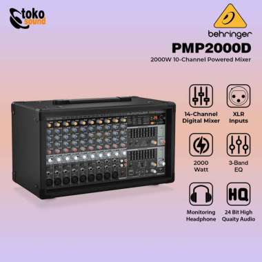 Behringer PMP2000D - 14 Channel 2000W Powered Mixer Original