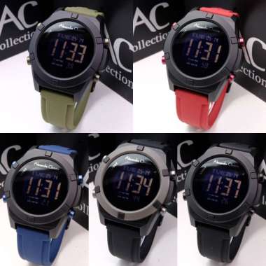 JAM PRIA ALEXANDRE CHRISTIE AC 9371 AC9371 MHR RUBBER ORIGINAL TERBARU BLACK BLUE