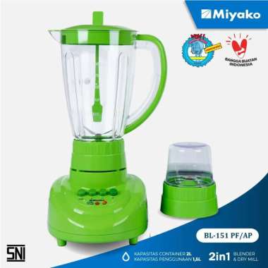 MIYAKO Blender BL 151 PF/AP - Blender Miyako 1.5L BL 151 PF/AP Plastik HIJAU (BL 151 PF/AP)