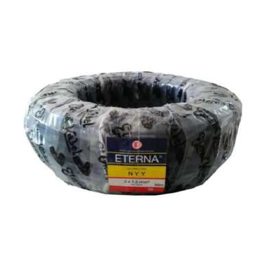 Kabel Eterna Tunggal PUTIH NYM 2x1.5 / NYM 2x2.5 / NYM 3X1.5 / NYM 3X2.5 atau HITAM NYY 2x1.5 / NYY 