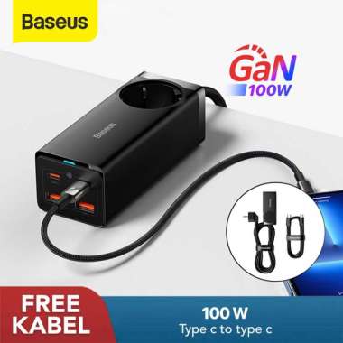 KEPALA CHARGER BASEUS 65W GAN3 PRO FAST CHARGER 4IN1 ADAPTOR USB TYPEC 100W PRO