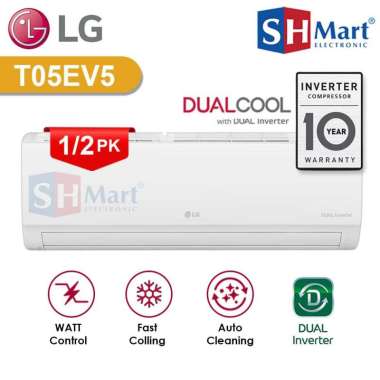 AC 1/2 PK LG DUAL INVERTER T05EV5 / 05EV5 HEMAT LISTRIK GARANSI RESMI