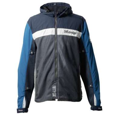 Jaket Motor - 56design Half Mesh Parka Evo Blue Original M