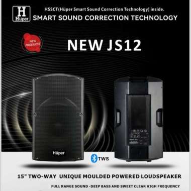 New Speaker Aktif Huper 15 Inch JS12 Bluetooth GARANSI 1 THN