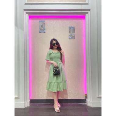 20+++MOTIF CANTIK BANYAK CORAK DAN WARNA MOTIF CANTIK DRESS NATAL DRESS NATASYA MOTIF KEKINIAN Hijau