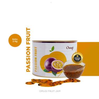 OMUGI Fruit Jam Selai Buah Asli Import 40% Daging Buah Asli 2kg Rasa Passion Fruit