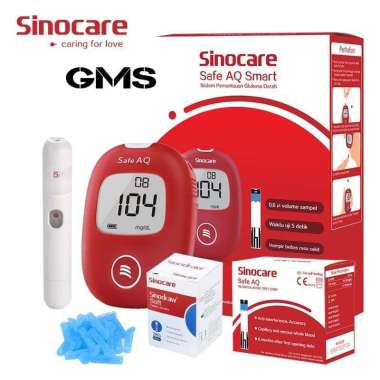 Alat Cek Gula Darah Safe AQ Smart Sinocare Lengkap