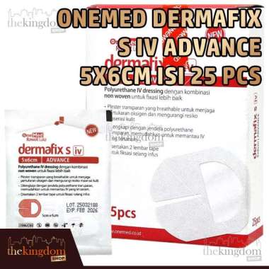 Onemed Dermafix S IV Advance 5x6cm Infusion Catheter Transparent Plaster Dressing Plester Perban Kat