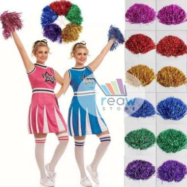 Tissue Pompom / Kertas Pompom Cheerleader / Pemandu Sorak Gold