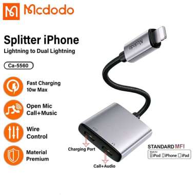 MCDODO Kabel Converter Splitter Ca-5560 Abu abu