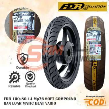 Ban Luar FDR 100/80 Ring 14 MP76 Tubeless Soft Compound Racing Motor Beat Vario 125 150