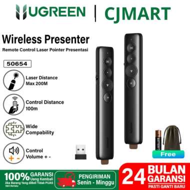 UGREEN Laser Pointer Wireless Presenter Remote Presentasi Mac Windows 50564 USB A