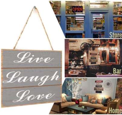 Gantungan Kayu Papan Quotes Wooden Hanging Board 819-263