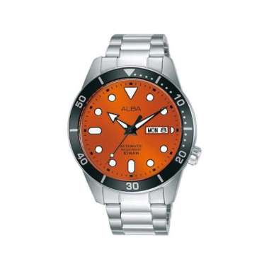 Jam Tangan Alba Mechanical Pria 100% Original Silver Stainless Steel AL4163 X1