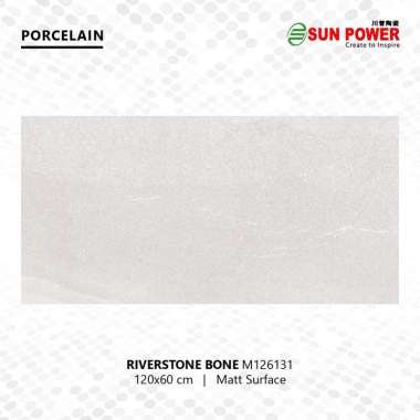 Granit Lantai Matt - Riverstone Bone 120x60 | Sun Power