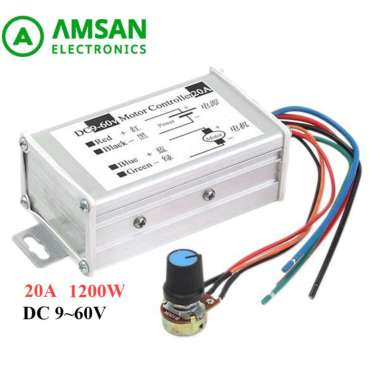Motor Speed Controller DC9V 12V 24V 48V 60V 20A PWM Motor Speed Controller Regulator Driver 0-1200W 