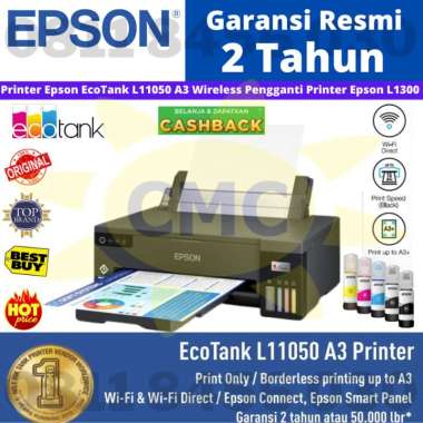 Printer Epson EcoTank L11050 Printer Wifi A3+ Pengganti Printer Epson L1300