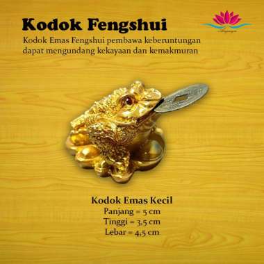 Kodok Fengshui / Kodok Emas Kaki Tiga ukuran 5 cm