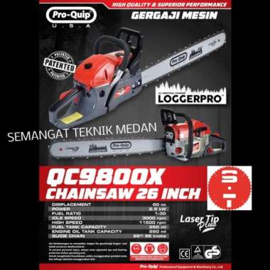 QC9800X MESIN CHAINSAW GERGAJI POTONG KAYU 26" 26 " PROQUIP QC 9800 X