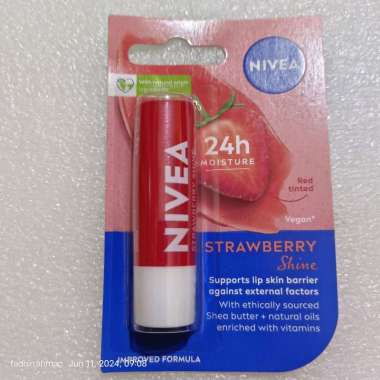 nivea lip care strawberry lip balm