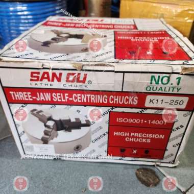 K11 250 10" 10 INCH CLAW CHUCK BUBUT 3 JAW KAKI INDEPENDENT SAN OU
