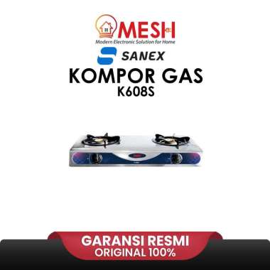 Sanex Kompor Gas 2 Tungku K-608S Stainless Steel K608S K 608S K 608 S Original New Arrival Terbaru B
