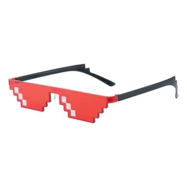 AliMaMa - KACAMATA MOSAIC - Kacamata Fashion Korea Wanita Anti Radiasi Pria Unisex Murah Medan MERAH