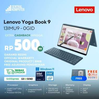 LENOVO Yoga Book 9 13IMU9 Ultra 7 155U 32GB 1TB 13.3" 2.8K OLED TOUCH W11 OHS