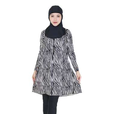 Lasona Women Burkini Hijab Swimsuit Loose Style Baju Renang Muslim Wanita TRPM-C3332-L01889 2XL Blac