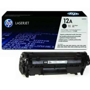100% Produk Ori Toner Hp Laserjet 12A (Q2612A) Black Multicolor