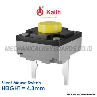 Kailh Silent Mouse Micro Switch (Yellow - 4.3mm)