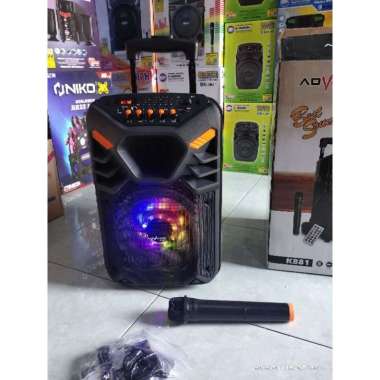 SPEAKER BLUETOOTH KARAOKE ADVANCE K881 N FREE MIC WIRELESS SPEAKER ADVANCE AJA