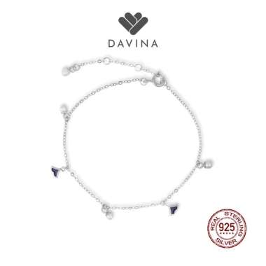 DAVINA Ladies Coral Bracelet Sterling Silver 925 - Gelang Wanita Perak S925 Mutiara Mermaid Silver