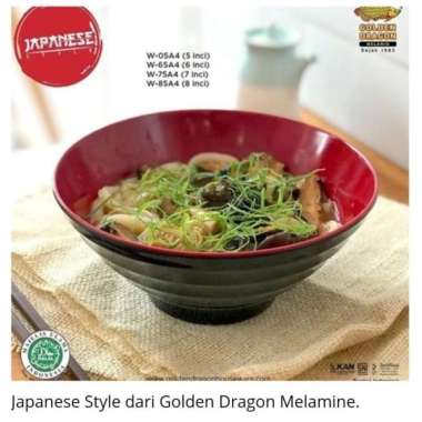 Mangkok Jumbo Besar Saji Nasi Mie Ramen Jepang Bento Golden Dragon 8"