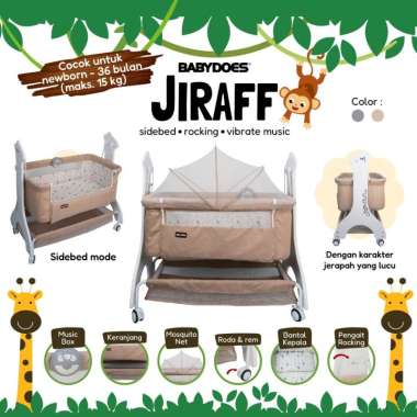 Baby Box BabyDoes BD 16461 Side Bed Jiraff Tempat Tidur Bayi Beige