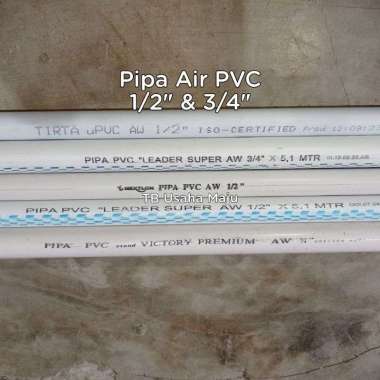 Pipa Air PVC Paralon Type AW 1/2" & 3/4" Putih per meter ( 1 Meter ) 1/2"