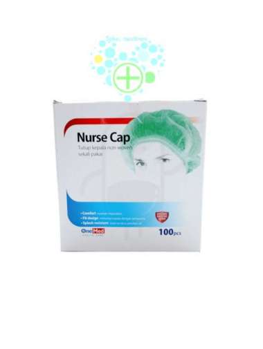 NURSE CAP ONEMED / PENUTUP KEPALA / HAIR CAP Biru
