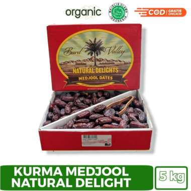 HasilSumberalaM Kurma Medjool Natural Delights Bard Valley USA Dates 1 dus 5 kg - Jumbo 5 kg