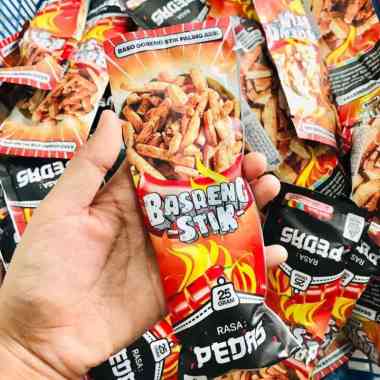 BASRENG PEDAS DAUN JERUK / USUS STIK / MIE LIDI PEDAS / MAKARONI PEDAS CEMINAL SNACK ENAK Basreng Pe