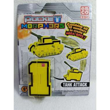EMCO Pocket Morphers Pocket Morpher Robot Angka Mainan Edukasi Angka 1