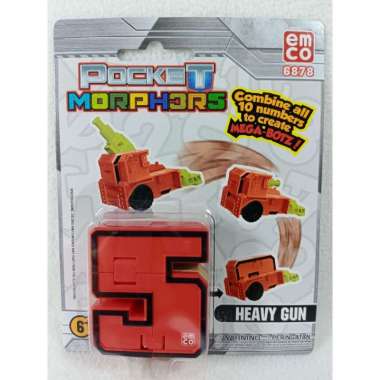 EMCO Pocket Morphers Pocket Morpher Robot Angka Mainan Edukasi Angka 5