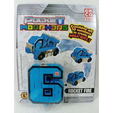 EMCO Pocket Morphers Pocket Morpher Robot Angka Mainan Edukasi Angka 6