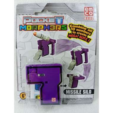 EMCO Pocket Morphers Pocket Morpher Robot Angka Mainan Edukasi Angka 7