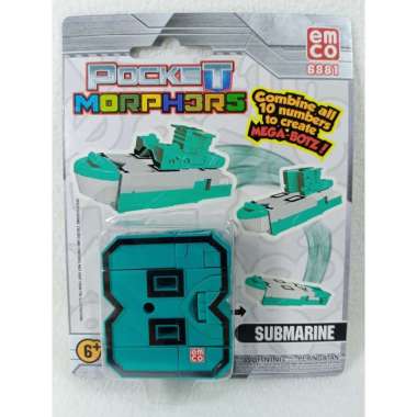 EMCO Pocket Morphers Pocket Morpher Robot Angka Mainan Edukasi Angka 8