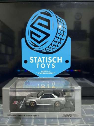 Inno 1/64 Nissan Skyline GT-R R34 V Spec II Silver Inno64